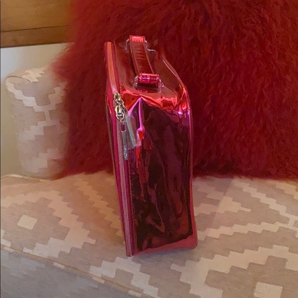 Lancôme Hot Pink Metallic Cosmetic Case - Picture 2 of 5